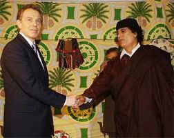 Tony Blair and Colonel Gaddafi