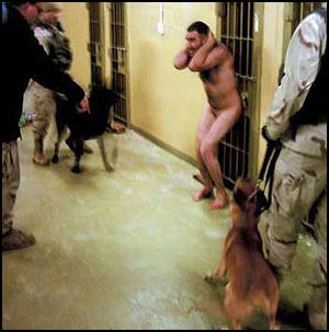One of the notorious images from the Abu Ghraib scandal