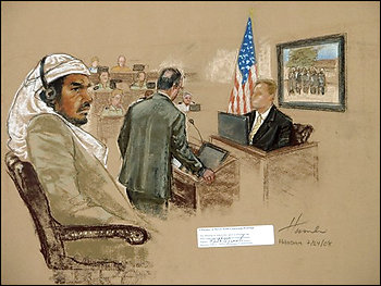 Salim Hamdan at his trial by Military Commission, July 24, 2008