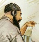 A court drawing of Ibrahim al-Qosi from an earlier hearing