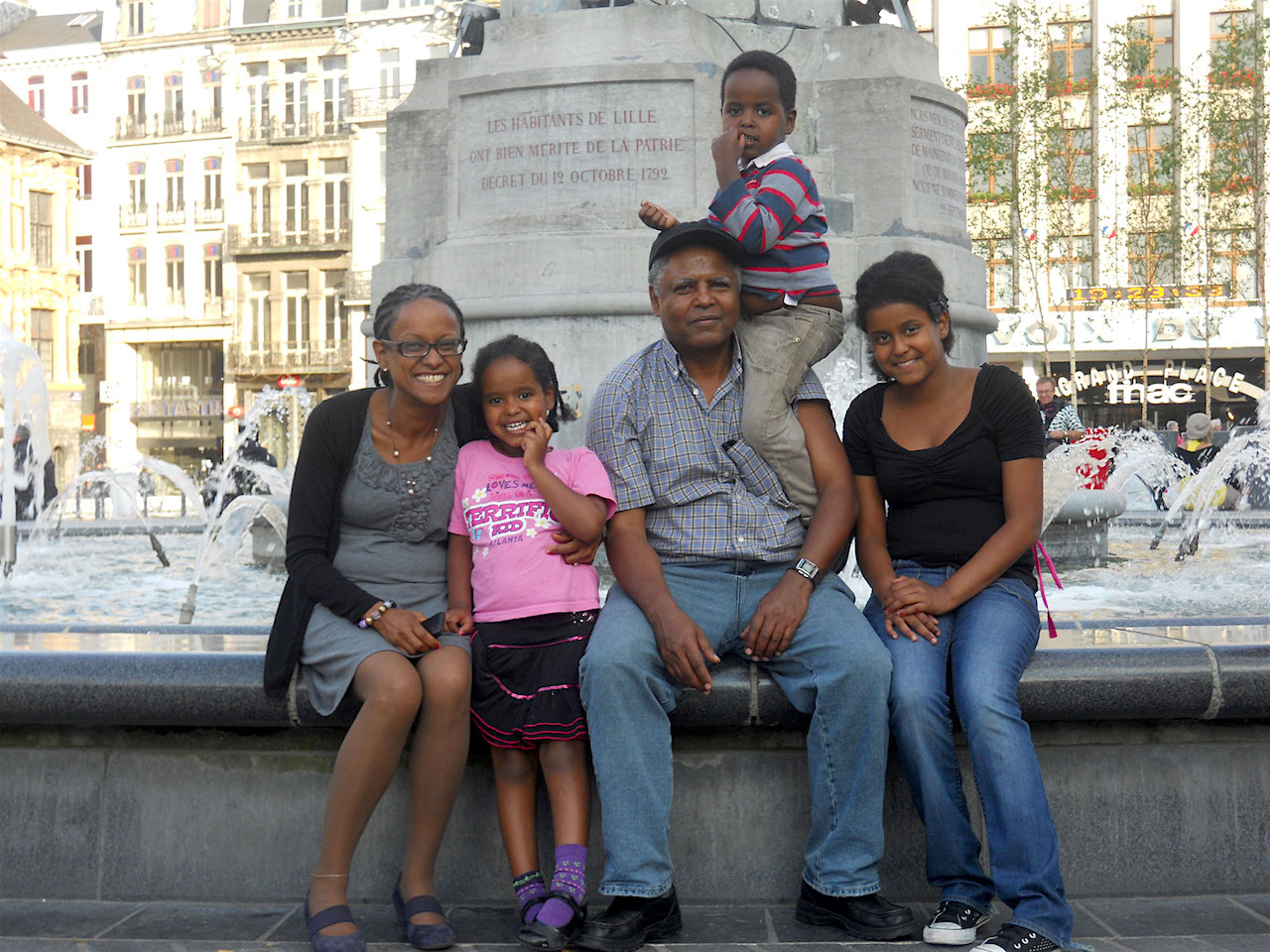 Andy Tsege, photographed with his family before he was kidnapped and illegally imprisoned by the Ethiopian government in 2014.