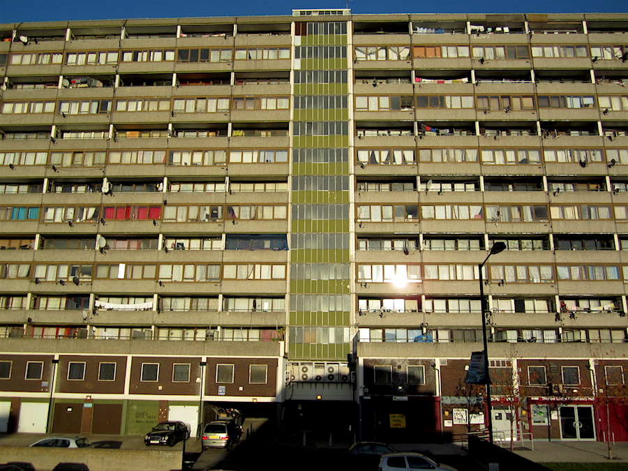 One of the main blocks on the Aylesbury Estate in Walworth, south east London, photographed in November 2012 (Photo: Andy Worthington).