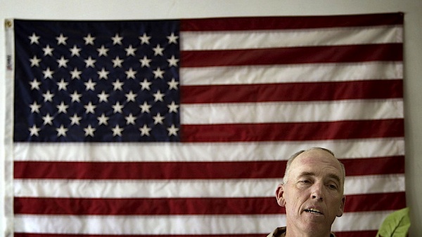 Maj. Gen. Geoffrey Miller, photographed in Baghdad on May 17, 2004 (Photo: AFP/Damir Sagol).