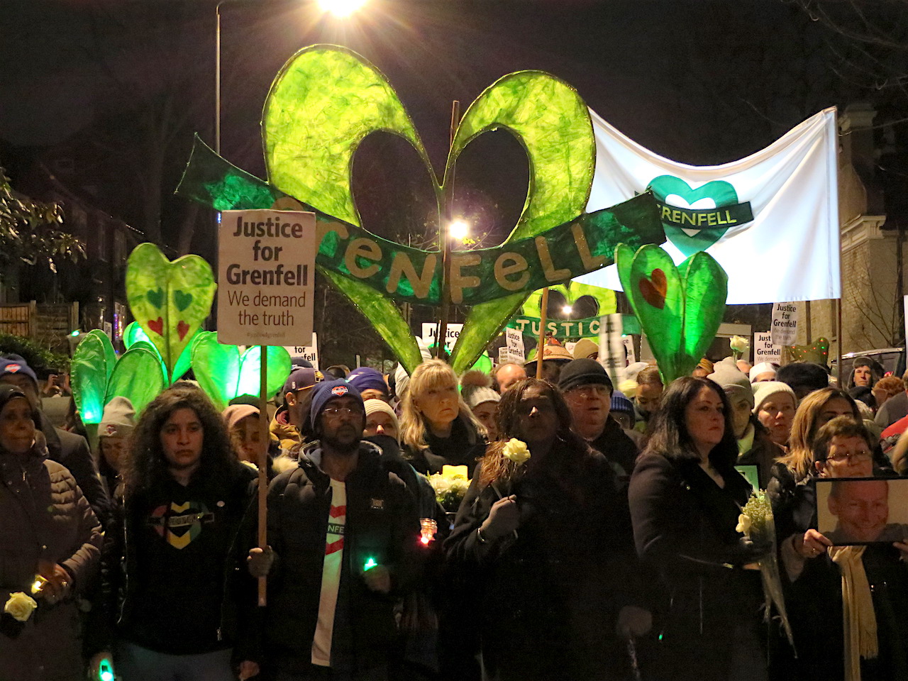 The Silent Walk for Grenfell, December 14, 2017 (Photo: Andy Worthington).
