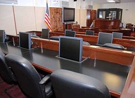The courtroom at Guantanamo