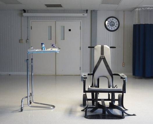A restraint chair at Guantanamo, used to force-feed prisoners (Photo by Jason Leopold).