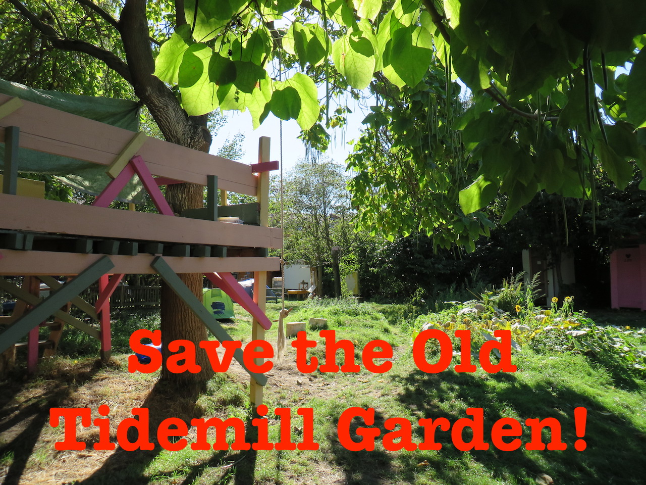 A photo of the Old Tidemill Wildlife Garden, which campaigners have occupied to prevent its destruction by Lewisham Council and Peabody, photographed on September 16, 2018 (Photo: Andy Worthington).