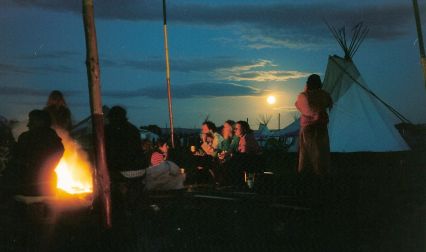 Sunset at the SuperSpirit camp, August 2004 (photo by Andy Worthington)
